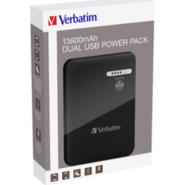 Verbatim Dual USB Portable 13600mAh